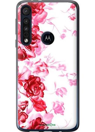 Чехол на motorola one macro нарисованные розы "724u-1812-10746"