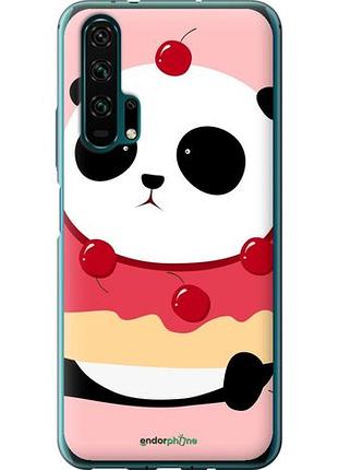 Чехол на huawei honor 20 pro панда с пончиком "3991u-1702-10746"