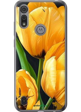 Чехол на motorola e6s желтые тюльпаны "5991u-2001-10746"