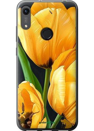 Чехол на huawei honor 8a желтые тюльпаны "5991u-1635-10746"