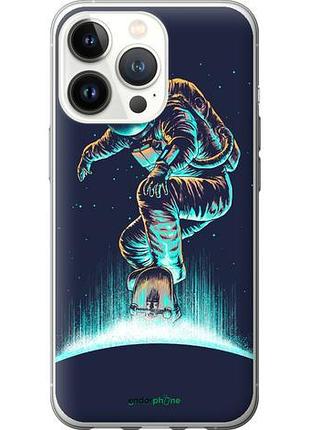 Чехол на iphone 13 pro космонавт на скейтборде "4145u-2372-10746"