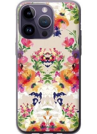 Чехол на iphone 14 pro max цветочный узор "1083u-2667-10746"