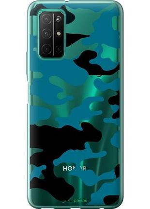 Чехол на huawei honor 30s камуфляж прозрачный фон "4877u-1897-10746"