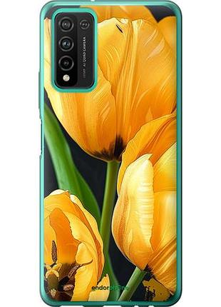 Чехол на huawei honor 10x lite желтые тюльпаны "5991u-2198-10746"