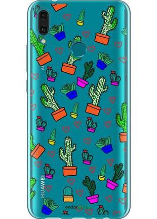 Чехол на huawei y9 2019 кактусы 4 "4856u-1602-10746"