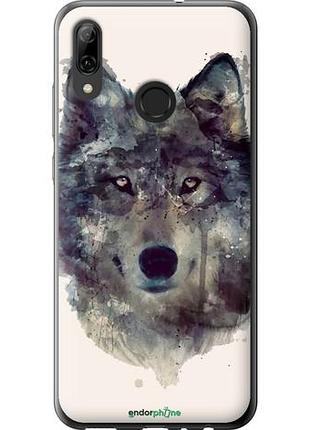 Чехол на huawei p smart 2019 волк-арт "4163u-1634-10746"