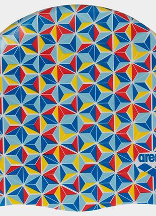 Комфортна силіконова дитяча шапочка arena print jr зелена