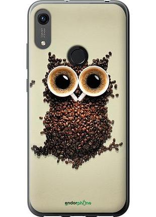 Чехол на huawei y6s сова из кофе "777u-1871-10746"