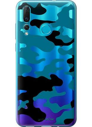 Чехол на huawei nova 4 камуфляж прозрачный фон "4877u-1632-10746"