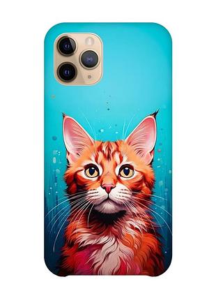 Чехол на apple iphone 11 pro (5,8) кошка (принт 408)
