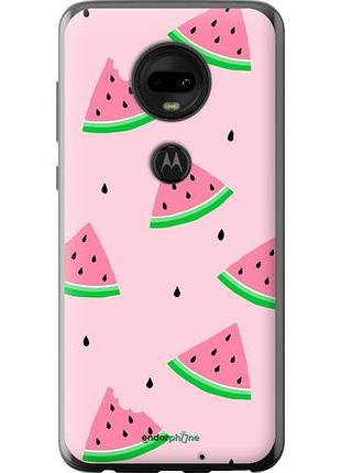 Чехол на motorola moto g7 розовый арбуз "4314u-1614-10746"