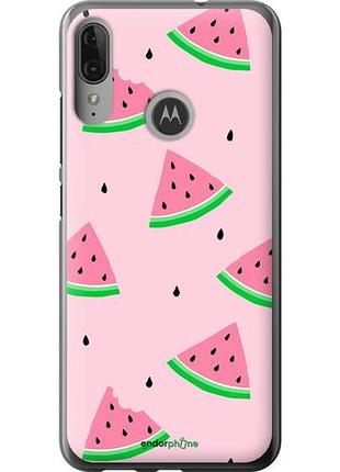 Чохол на motorola moto e6 plus рожевий кавун "4314u-1780-10746"