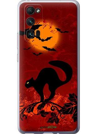 Чехол на huawei honor 30 pro чёрная кошка под луной "1190u-1920-10746"