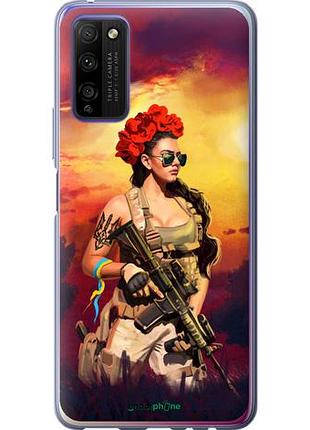 Чохол на huawei honor 30 lite українка зі зброєю "5316u-2074-10746"