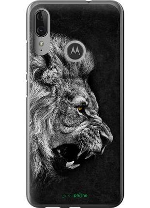 Чехол на motorola moto e6 plus лев "1080u-1780-10746"