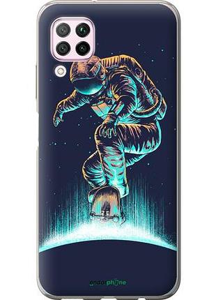 Чехол на huawei p40 lite космонавт на скейтборде "4145u-1887-10746"