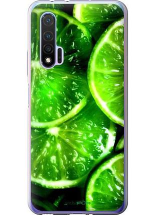 Чехол на huawei nova 6 зелёные дольки лимона "852u-1821-10746"