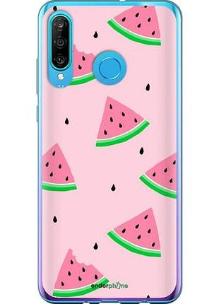 Чехол на huawei p30 lite розовый арбуз "4314u-1651-10746"
