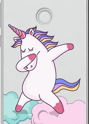 Чехол на huawei p8 lite (2017) единорог "4702u-777-10746"