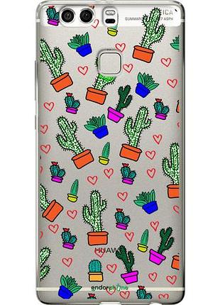 Чехол на huawei p9 plus кактусы 4 "4856u-300-10746"