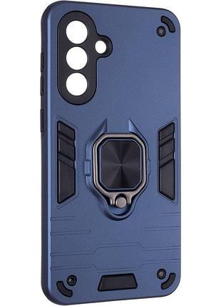 Чехол fiji defence для samsung galaxy a05s (a057) защитный бампер с кольцом подставкой dark blue