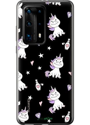 Чехол на huawei p40 pro plus единорожка v2 "4703u-1917-10746"