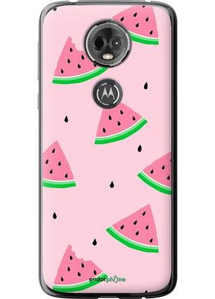 Чохол на motorola moto e5 plus рожевий кавун "4314u-1412-10746"