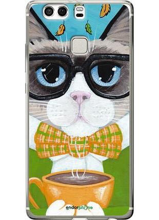 Чехол на huawei p9 plus cat&coffee "4053u-300-10746"