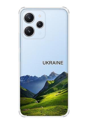 Чехол с утолщёнными углами на xiaomi redmi 12 карпаты украина (принт 409)