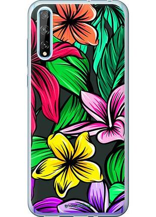 Чехол на huawei p smart s тропические цветы 1 "4753u-1813-10746"