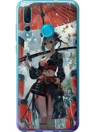 Чехол на huawei nova 4 гейша-воин "6124u-1632-10746"
