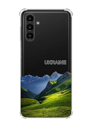 Чехол с утолщёнными углами на samsung galaxy a04s/a13 5g карпаты украина (принт 409)