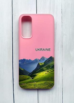 Матовий чохол на samsung galaxy a05s (a057) рожевий карпати україна (принт 409)