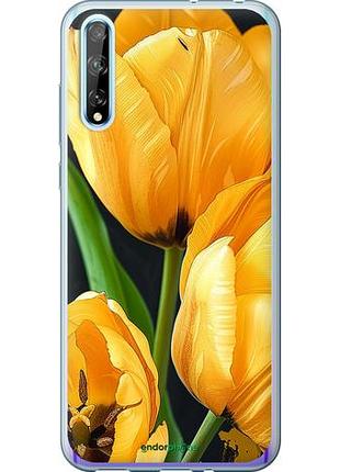 Чохол на huawei p smart s жовті тюльпани "5991u-1813-10746"