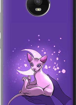 Чехол на motorola moto e4 plus кот2 "4676u-1000-10746"