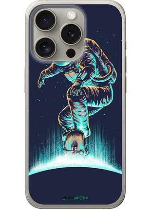 Чехол на iphone 15 pro космонавт на скейтборде "4145u-3096-10746"