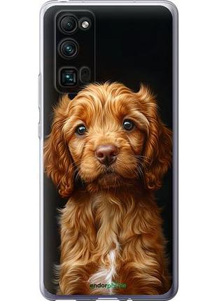 Чехол на huawei honor 30 pro cocker spaniel на черном фоне "6137u-1920-10746"