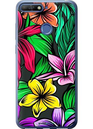 Чохол на huawei honor 7c тропічні квіти 1 "4753u-1411-10746"