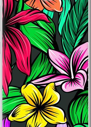 Чехол на huawei honor 3c тропические цветы 1 "4753u-307-10746"