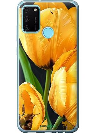 Чехол на huawei honor 9a желтые тюльпаны "5991u-1900-10746"