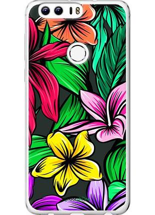 Чехол на huawei honor 8 тропические цветы 1 "4753u-351-10746"