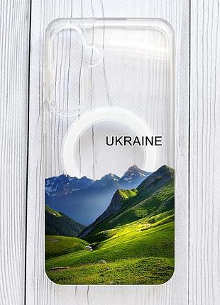 Магнитный чехол на samsung galaxy s24 plus с поддержкой magsafe карпаты украина (принт 409)