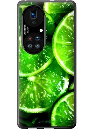 Чехол на huawei p50 зелёные дольки лимона "852u-2292-10746"