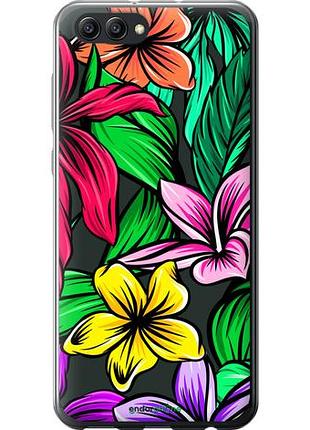 Чехол на huawei honor v10 / view 10 тропические цветы 1 "4753u-1579-10746"
