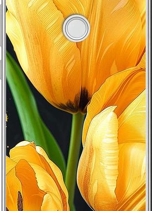Чохол на huawei p8 lite (2017) жовті тюльпани "5991u-777-10746"