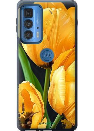 Чохол на motorola edge 20 pro жовті тюльпани "5991u-2662-10746"