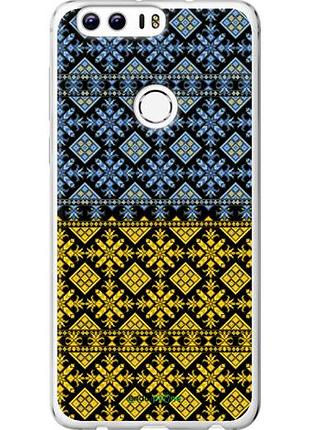 Чехол на huawei honor 8 жовто-блакитна вишиванка "1169u-351-10746"