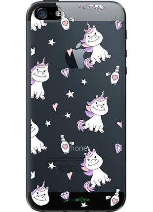 Чехол на iphone se единорожка v2 "4703u-214-10746"
