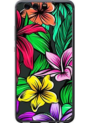 Чехол на huawei p10 тропические цветы 1 "4753u-780-10746"