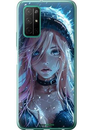 Чехол на huawei honor 30s аниме-дива под дождем "6120u-1897-10746"